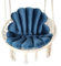 Love Gifts® Hängesessel ohne Gestell | Hängesessel Indoor mit Zwei Kissen optimal für den für Innenbereich wie Wohnzimmer & Kinderzimmer geeignet | Dunkelblau