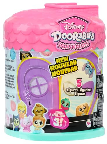 Disney Doorables Disney „Squish‘Alots“ Serie 3, 5 Sammelfiguren, Kinderspielzeug ab 5, Disneyfans, Just Play