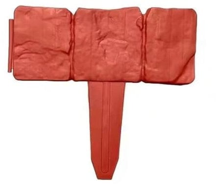 Eleutheromania 10 Stück Rasenkante Kunststoff, Beeteinfassung Gartenzaun Beetzaun, Palisade für Blumen Gartenzaun decorativ (Rot)