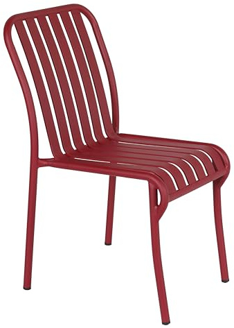 Oviala Gartenstuhl aus Aluminium, rot