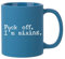 Fu*k Off, I'm Mixing, Audio Mixer Engineer Gift, Full Coloured Frosted Coffee Mug. (Blue)