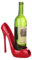 Porte-Bouteille de Vin pour Chaussures à Talons Hauts, Casier à Vin élégant et Adorable pour la Décoration de la Maison ou du Bureau (Blanc)