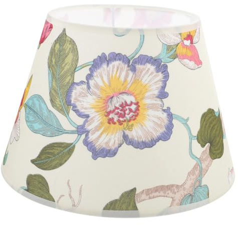 E27 Stofflampenschirm mit Blumenmuster, Dekorativ, für Weihnachten Feier | Tisch und Stehlampen, Schneller Ersatz für Zuhause oder Homeoffice, Klassisch Elegant Zufälliger Stil