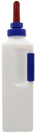 Calf Feeding Bottle with Silicone Nipple, 3L Vertical Calf Milk Feeder Nursing Bottle with Handle for Cows Lambs Farm Livestock Feeding Supplies