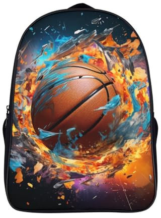 FJLZSHNB Basketball Rucksack Mädchen TeenagerSchulrucksack Schultasche Junge Mädchen Rucksäcke Schulranzen Teenager Tagesrucksack Kinderrucksäcke 40x28x16cm