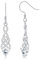 Adramata Silber 925 Ohrringe Hängend - Geburtsstein Vintage Keltische Knoten Herz Tropfen Statement Anhänger - Geschenke für Frauen
