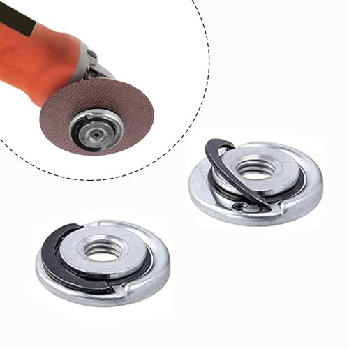 ChenYuehao 2Pcs Quick Release Angle Grinder Nuts, Sturdy Steel, Angled, 2 x Quick Clamping Nuts