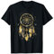 Golden Feather Western Boho Dreamcatcher Mandala T-Shirt