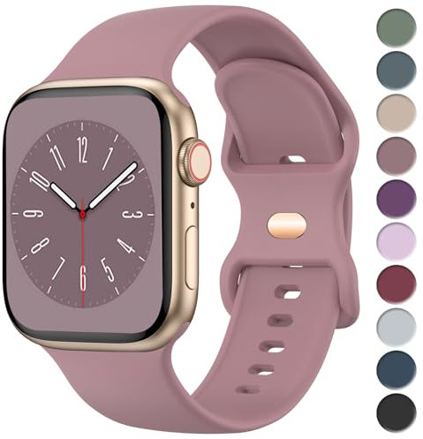Wanme Cinturino Per Apple Watch 40mm 44mm 38mm 41mm 42mm 45mm 46mm, Cinturini Sportivo in Silicone per Apple Watch iwatch Se Ultra Series 10 9 8 7 6 5 4 3 2 1 per Donna Uomo