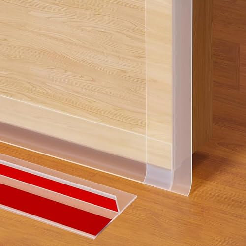 Paraspifferi Sottoporta Guarnizione Porta Blindata Antispifferi per Finestre 6 Metri Spifferi Porta Ingresso Autoadesiva Per Evitare Entrata Zanzare Insonorizzante Impermeabile (trasparente, 6 Metri)