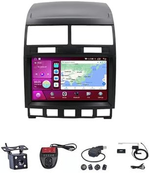 Radio estéreo para automóvil con pantalla táctil Android ZCRKEJI para Vol-kswagen Touareg 2003 2004 - 2010 Radio de 10 pulgadas Plug and Play Accesorios para automóvil con Bluetooth y navegación y cá
