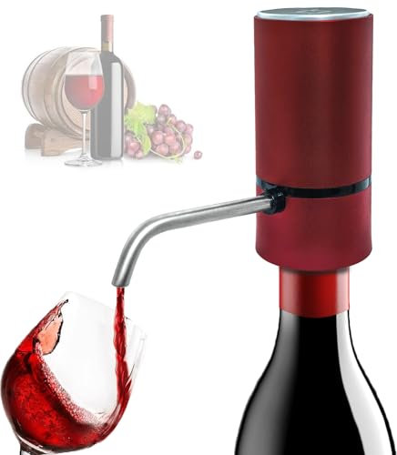 ZONSUSE Aireador de Vino Electrico,Decantador Eléctrico para Vino,Dispensador Automático de Vino Solo Toque,Oxigenador de Vino Electrico,Regalo para Realce Vino Blanco Whisky Champán Sabor Aroma(B-2)