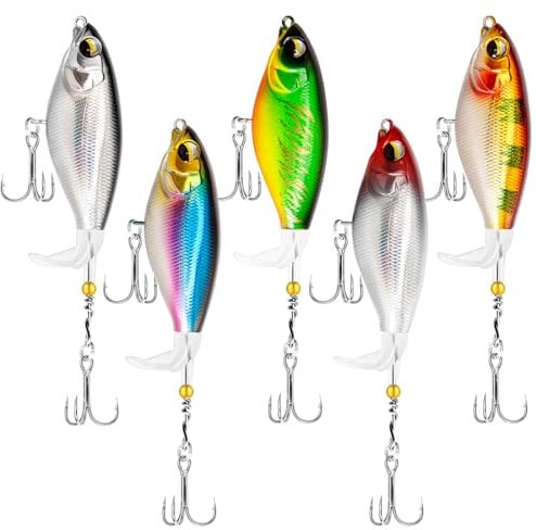 Wobbler Hecht, Hecht Köder -9.2cm 12g, 5 Stück Top Water Angelköder, Schwimmende Köder für Bass Wels Hecht, Bigbait Hechtköder, Big Bait zum Hecht Angeln, Raubfisch Köder