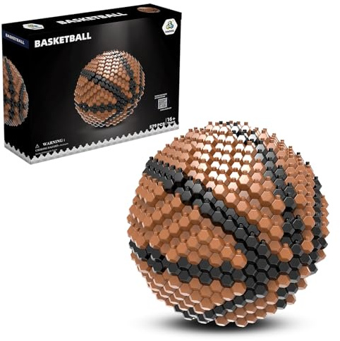 KADELE Basketball-Block-Set, anspruchsvolle STEM-Block-Dekorationen für Erwachsene, Miniatur-3D-Lernspielzeug für Kinder ab 16 Jahren (579 Teile)