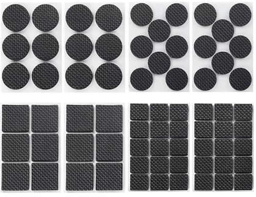 70 Stück Antirutsch Pads Antirutschmatte Selbstklebend Antirutsch Aufkleber Antirutsch Pads Möbel Rund und Eckig in 4 Größen Möbelstopper Selbstklebend für Möbelfüße Stuhlbeine Sofas Usw