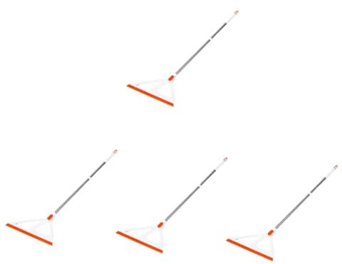 FRCOLOR 4 Piezas Rastrillo Escoba Barredora Escobilla De Ducha para Verter Vidrio Casa Agente De Mudanzas Limpiador Mop Fregona De Pared Escobilla De Goma para Piso De Concreto El Plastico