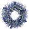 Gcroet Lavender Wreath 18 Inch Exquisite Rustic Farmhouse Purple Lavender Spring Front Door Wreath for Wedding Home Decor.