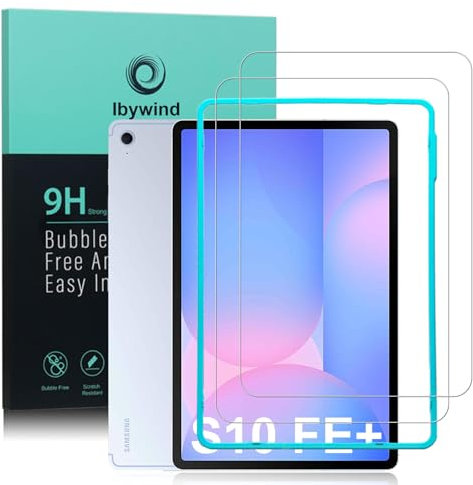 Ibywind per Samsung Galaxy Tab S10 FE+(13,1 Pollici) Pellicola Protettiva,con 2 Pezzi in Vetro Temperato,Facile da installare,Durezza 9H