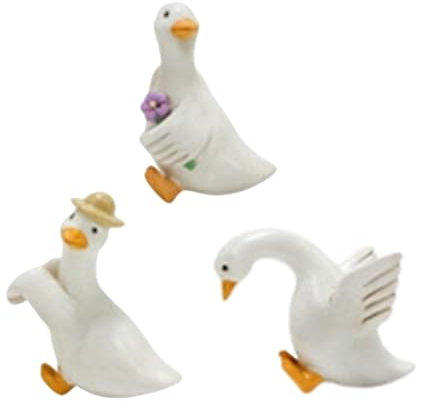 MagiDeal 3Pcs Duck Statues Animal Figurines Planter Pot Hanger Climbing Yard Decoration for Landscaping Backyard Tabletop Outdoors