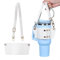 Porte Gourde Ceinture, Porte Gourde Ceinture Universelle, Porte Gobelet Festival Sangle Réglable,Bon pour la Randonnée Gym Voyages, Pêche et Autres Activités de Plein Air, Blanc