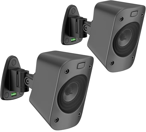 Aiweiwa Adjustable Speaker Wall Mount for Logitech Z906 Satellite Speaker Mount - Heavy Duty Speaker Mounting Brackets for Logitech Z906 Wall Mount Easy to Install, Pair