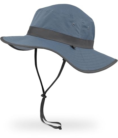 Sunday Afternoons Clear Creek Boonie Hat – Sonnenhut für Damen – UV-Schutz – breite Krempe – Damen-Sonnenhut mit LSF für Outdoor, Bootfahren, Angeln, Wandern, Wasser, Boot, Horizon/Hazy Blue, Größe M
