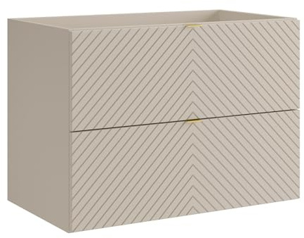 Vente-unique - Waschbeckenunterschrank Dorioni -L 80cm x B 46.5cm x H 61.6cm- MDF - beige