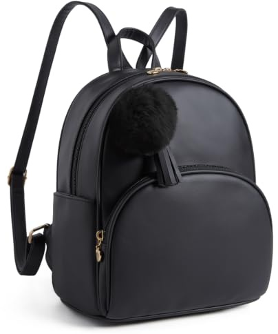 ECOSUSI Kleiner Rucksack Damen Elegant Rucksäcke Kleine | Pu Leder, Weichem Innenfutter, Verstellbarer Schultergurt, Rucksack Damen Klein, für Tägliche Leben, Arbeit Kurztrips