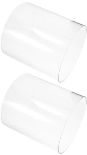 VALICLUD 2pcs Lantern Globe Replacement for Gas and Propane Lamps, Cylinder Glass Lampshade 12x11x11cm, Minimizing Ignition Failures and Reducing Flickering, for Outdoor Camping and Hiking