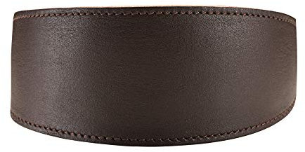 HUNTER SUPER SOFT Windhundhalsband, Leder, gepolstert, 37 (XS-S), dunkelbraun