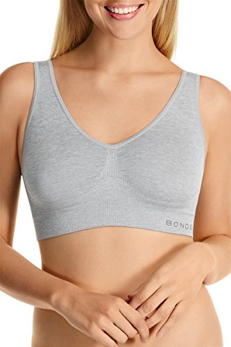 Bonds Women's Underwear Comfy Crop, Light Grey Heather, XL