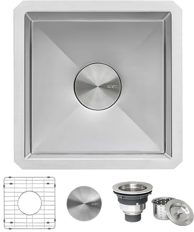 Ruvati 13x15-in 16-Gauge Tight-Radius Undermount Bar Sink - RVH7013