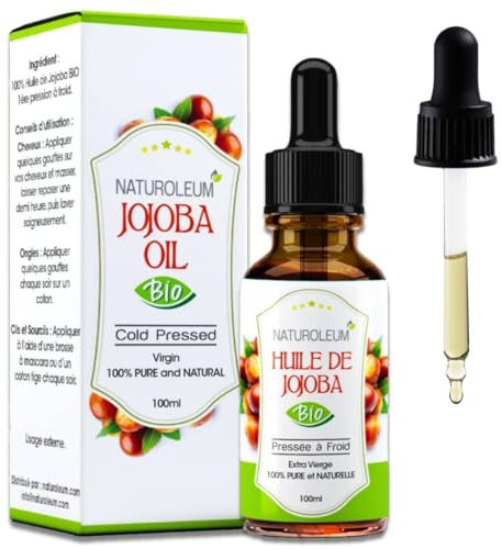 BIO JOJOBAÖL GOLD, Rein und Natürlich - kaltgepresst, extra natives Öl - pflegend für Haut, Gesicht, Haare und Bart. vegan 100ml