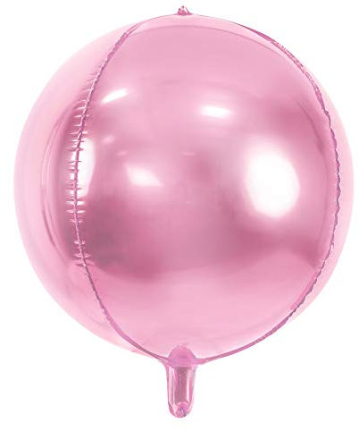 Folienballon Kugel in Rosa, Größe: 40cm, Farbauswahl Helium Ballon Geburtstag Dekoration