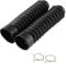 Rubber Fork Protector Gaiters - Keenso Front Fork Protector Gaiters Gators Boots Damper Dustproof 205 x 42 mm (Black)