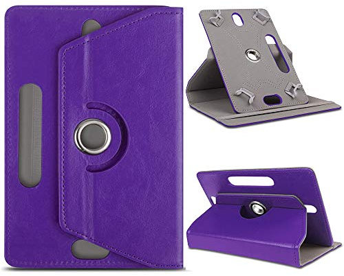 AKNICI Funda Universal Tablet 9 10 10.1 Pulgadas 360 Grados Rotación para BQ Aquaris Fusion5 TOSCIDO BEISTA LNMBBS YOTOPT DUODUOGO YUNTAB JANWIL TECLAST ALLDOCUBE MaiTai Peng HOPESUNIN ZONMAI, Morado
