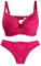 LA DEARCHUU Bra and Panties Set Women, Push Up Bra Underwear Set Comfort Lace Lingerie Bra Set, Plus Size Underwired Padded Bra and Knickers Set Sexy Bra and Pants Set for Ladies (Rose Red, 46DD)