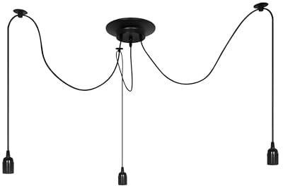 EDO Pendelleuchte ARANEA 3, 3-flammige Hängelampe Retro Spinne Lampen, LED Deckenleuchte, Deckenlampe LED für Wohnzimmer, Esstisch, Schlafzimmer, Spinnenleuchte, LED Lampe mit E27 Fassung, EDO777187