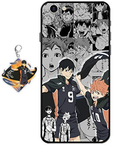 Staremeplz Hülle für iPhone 6 / iPhone 6s Anime Handyhülle [Mit Schlüsselbund] Cartoons Volleyball Junior Silikon Sanft Bumper Case Hülle für iPhone 6 / iPhone 6s