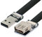 ChenYang CY Flat Slim FPC USB 2.0 Type-A Male to Female Extension Data Cable for FPV & Disk & Scanner & Printer 20CM