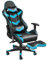 Yaheetech Sedia Gaming Ergonomica Lombare con Poggiapiedi Poltrona Gamer Schienale Alto Reclinabile 180° da Ufficio Girevole Imbottita in Ecopelle con Braccioli Regolabili Portata 140 kg Nera/Blu