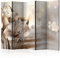 murando Raumteiler Foto Paravent Orchidee 225x172 cm beidseitig auf Vlies-Leinwand Bedruckt Trennwand Spanische Wand Sichtschutz Raumtrenner Design Blumen Natur Botanik beige Bokeh b-A-0286-z-c