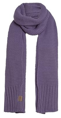 KNIT FACTORY - Jamie Schal - gewalkter Wolle Strickschal - 2m lange Winterschal für Damen und Herren - Violett - 200x45 cm