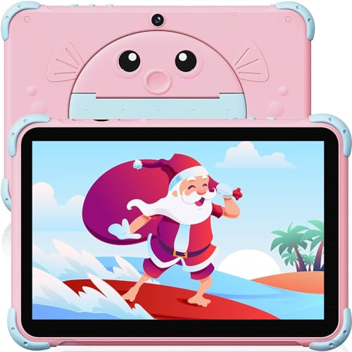 YINOCHE Kids Tablet 10 inch, Android Toddler Tablet for Kids with Case, Dual Cameras, Parental Control,Pre-intalled Apps, 32GB (512TB TF Card Expandable),Great Gift for Toddlers and Children (Pink)