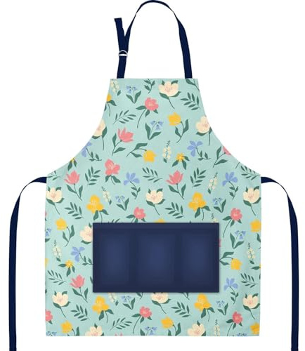 GRUSS & CO Schürze mit Motiv Garten | Kochschürze aus Baumwolle, 87 cm x 70 cm, Mehrfarbig | Geschenk Küche, Kochen, Freunde, Geburtstag | 47729