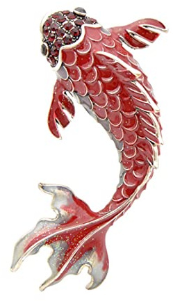 STANG Modische Retro-bemalte Öltropfen-Goldfisch-Brosche. Personalisierte ethnische Tier-Koi-Fisch-Corsage-Zubehör-Geschenk