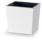 Prosperplast Macetero 2 en 1 con Cubo Interior, Maceta para Plantas, Maceta de plástico, Cuadrada, 24 x 24 x 23,5 cm, Color Blanco
