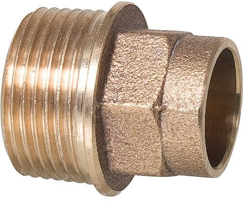 Lötfitting aus rotem Messing, Übergangsnippel mit männlichem Gewinde, Typ 4243 g, 42 x 1 1/4 Zoll WG906 Zoll