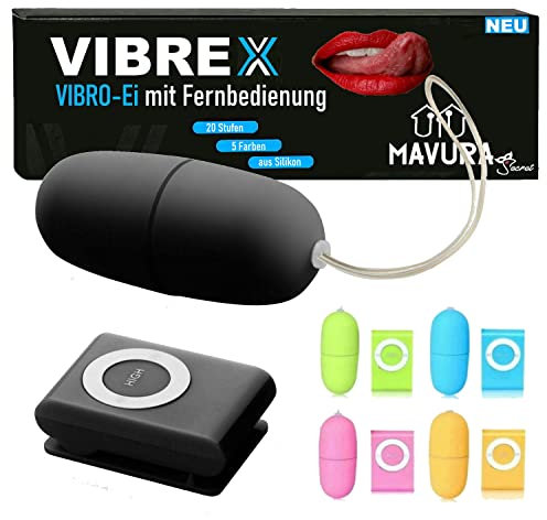 VIBREX Vibro Ei Vibration Fernbedienung Liebeskugeln, Sex Spielzeug Mini Vibrator (Schwarz)