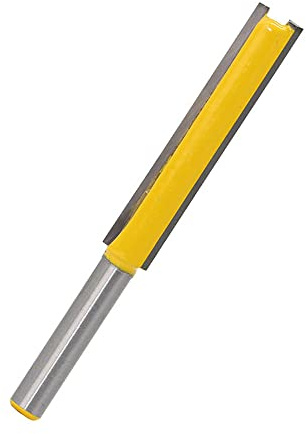 1 Stück 1/4-Zoll-Schaft-Long gerade Router Bit Set Doppelflöte Gerade Bits Holzfräsen Holzbearbeitungswerkzeuge, 3/8 Schneiddurchmesser(50mm)